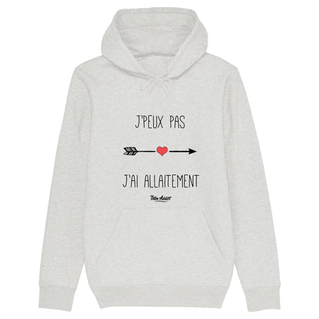 Sweat femme allaitement coton bio Jpeux pas jai allaitement blanc