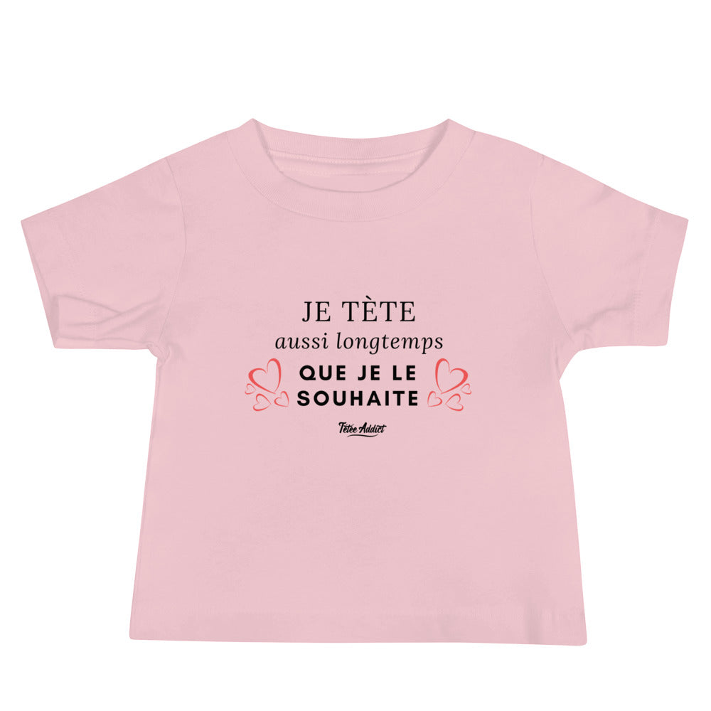 T-Shirt Enfant Bébé Allaitement - Je Tète Aussi Longtemps Que Je Le Souhaite