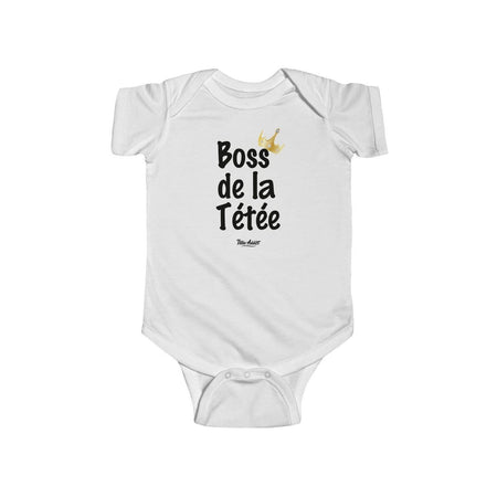 Body Allaitement Humour - Boss de la tétée - 100% coton - 100% Coton Bio