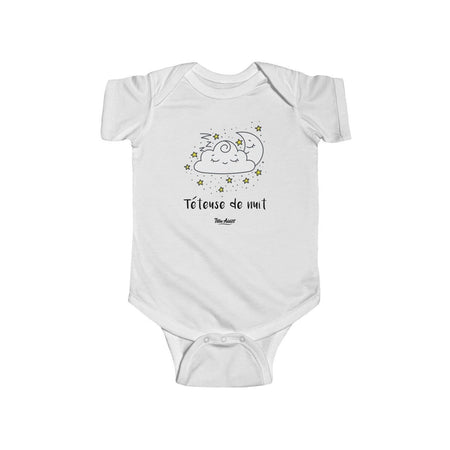 Body Fille Humour Allaitement Téteuse de Nuit - 100% Coton Bio
