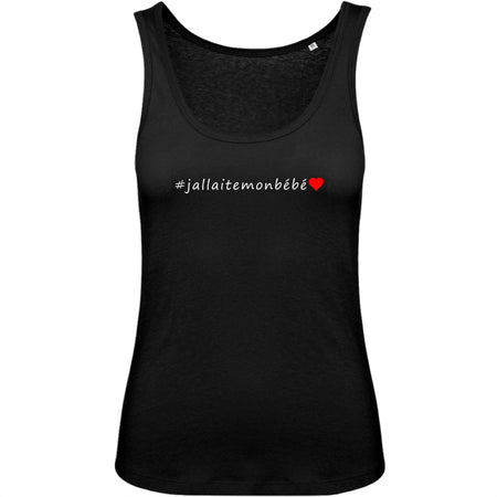 Débardeur Femme Bio Allaitement # Jallaite Mon Bébé version Noire