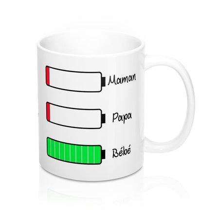 Mug Drôle pour Jeunes Parents - Bébé Plein dEnergie