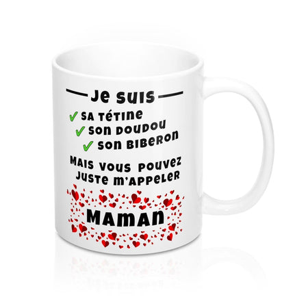 Mug Personnalisé Humour Allaitement Super Maman - Je Suis Sa Tétine Son Doudou Son Biberon