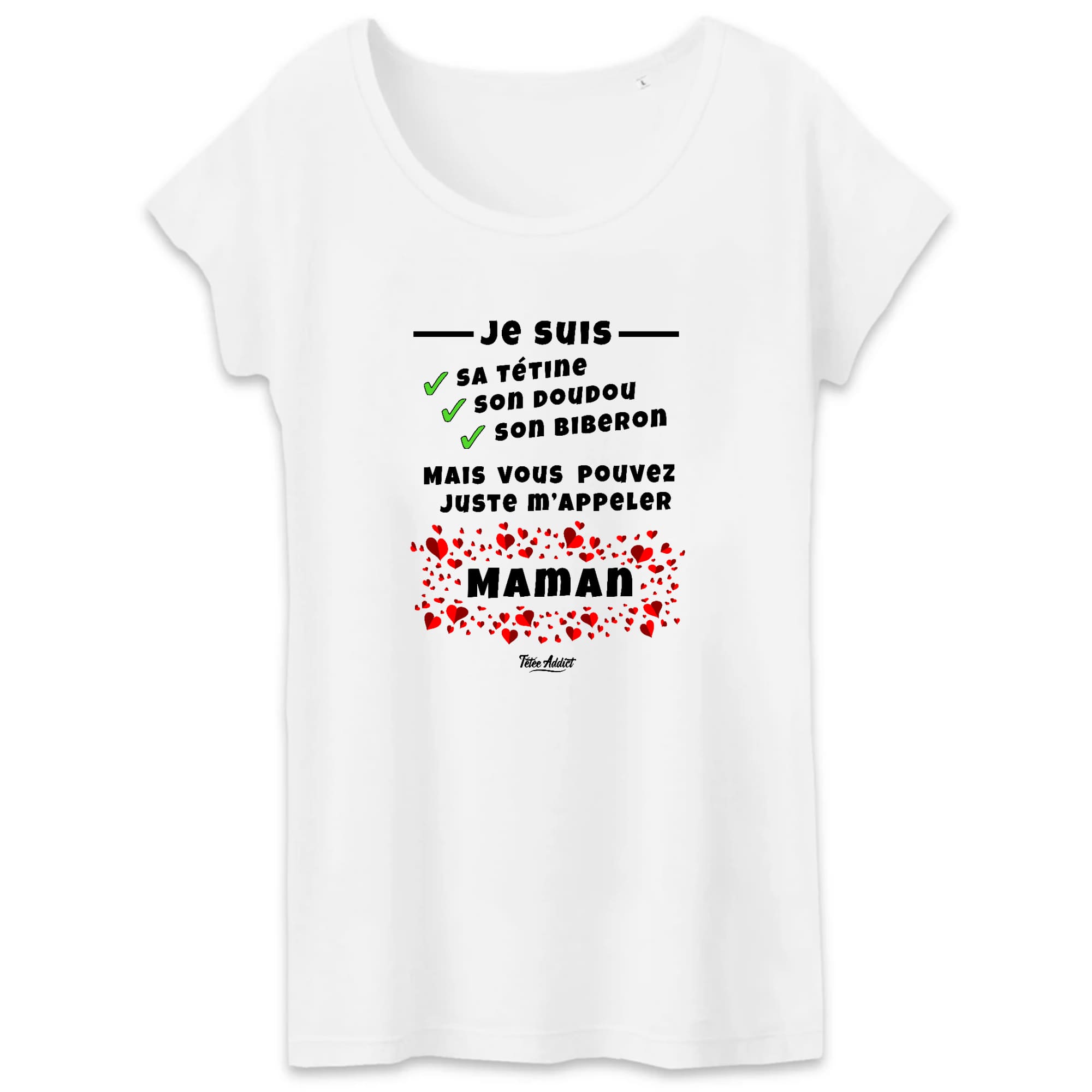 T-shirt Allaitement Maman - Je Suis Sa Tétine Son Doudou Son Biberon