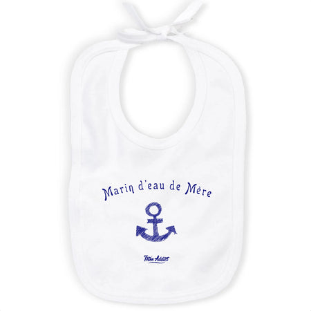 Bavoir Bébé Allaité - Marin dEau de Mère