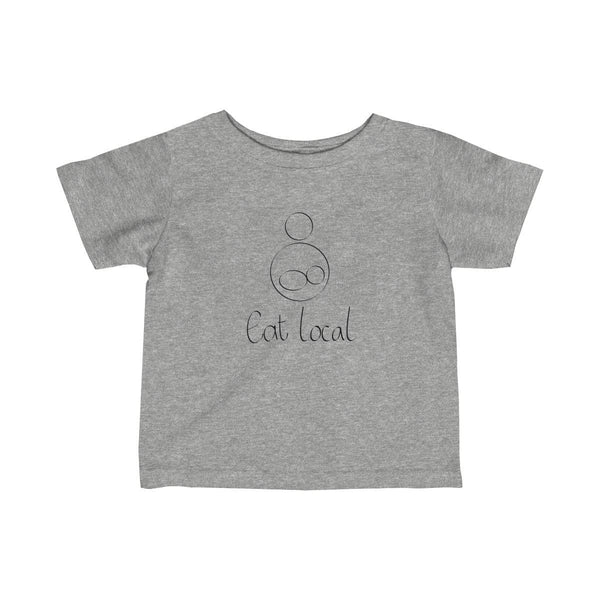 T-shirt allaitement bébé enfant Eat local 100% coton