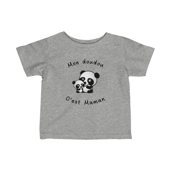 T-shirt allaitement maternage bébé enfant Mon doudou cest Maman Panda 100% coton