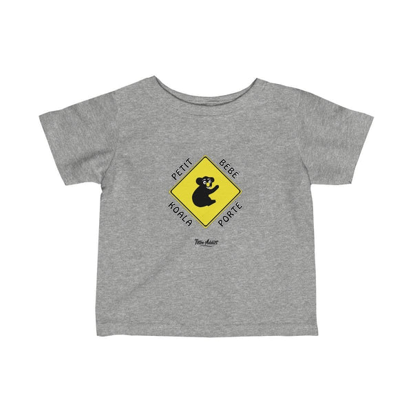 T-shirt de Portage Enfant Personnalisé Humour Petit Bébé Koala Porté