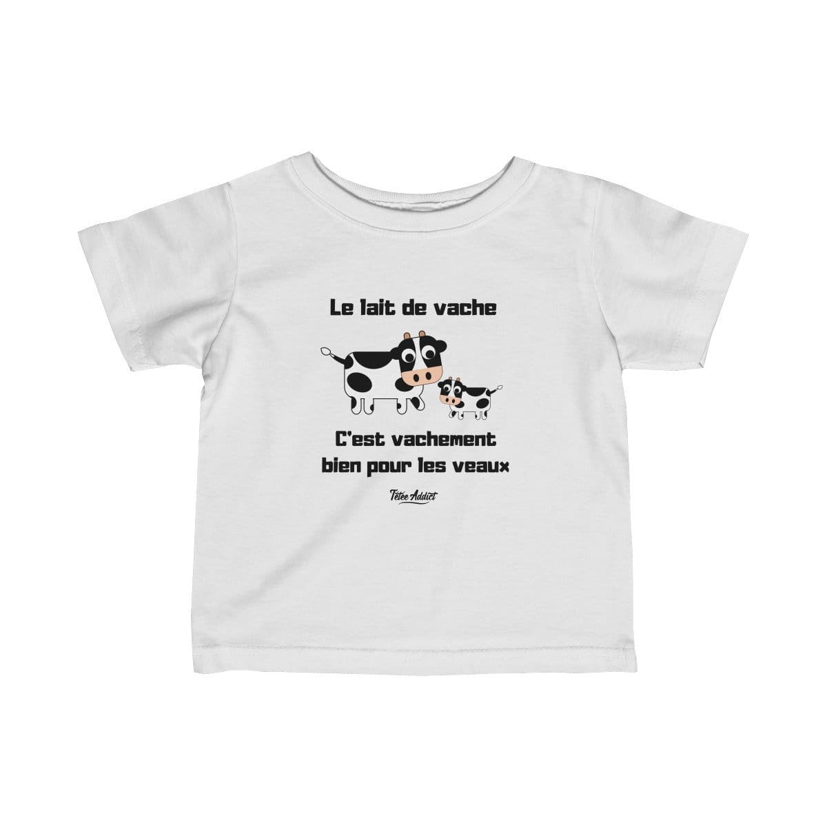 T-shirt Enfant Humour Allaitement Le Lait De Vache Cest Vachement Bien Pour Les Veaux