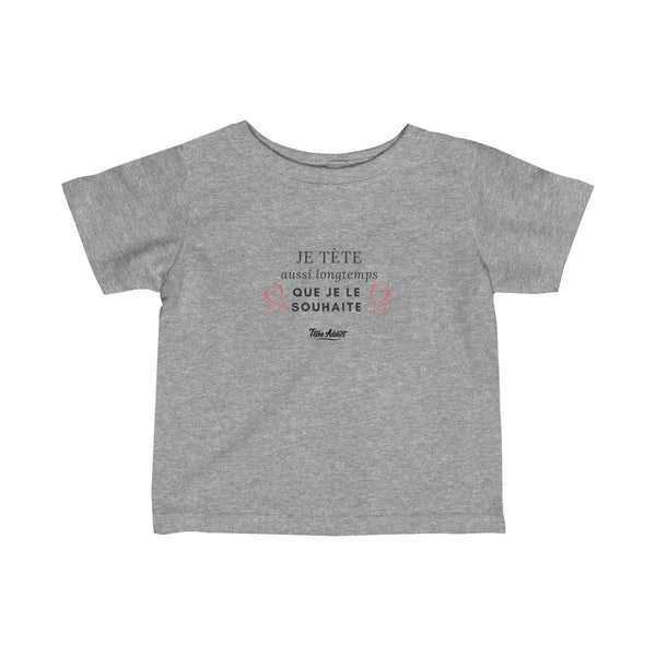 T-shirt Enfant Personnalisé Allaitement - Je Tète Aussi Longtemps Que Je Le Souhaite