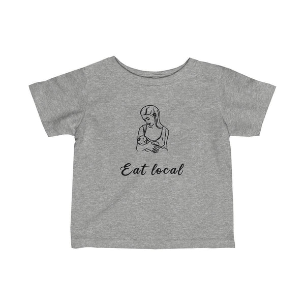T-shirt enfant personnalisé allaitement maternage Eat Local 100% coton
