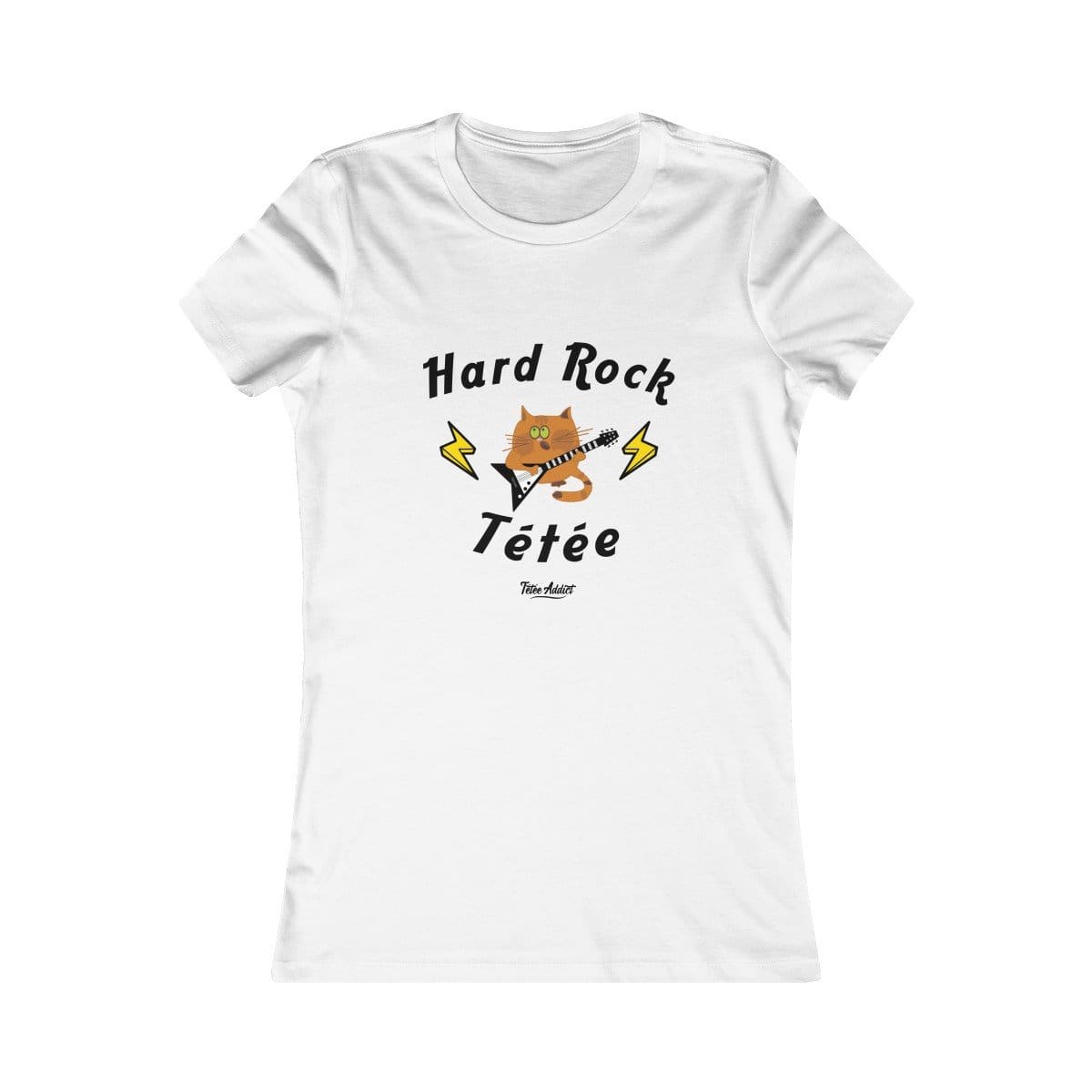 T-shirt Femme Allaitement & Chat Rockeur Personnalisé Hard Rock Tétée - 100% Coton Bio