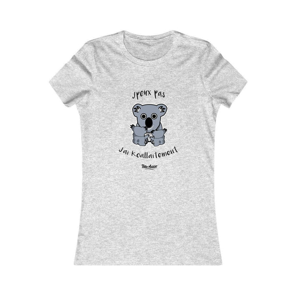 T-shirt Femme Co-Allaitement et Koalas Personnalisé Koallaitement - 100% Coton Bio