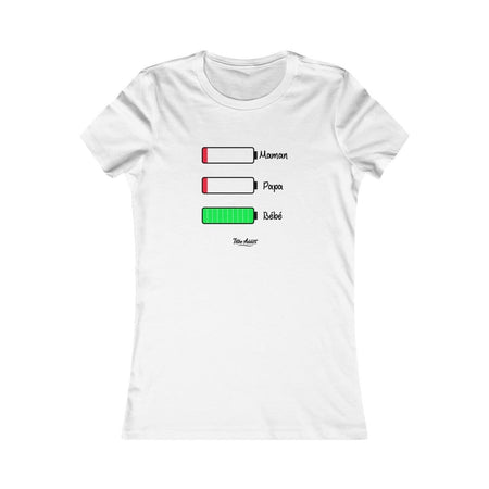 T-shirt Femme Humour Parents Maternage - Bébé Plein dÉnergie Parents Fatigués