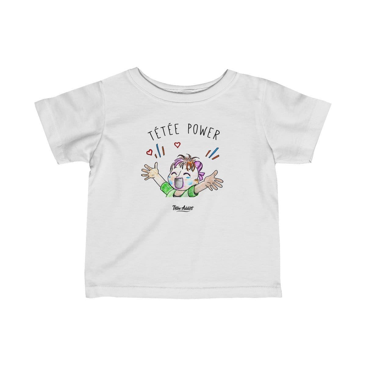 T-shirt Personnalisé Allaitement Enfant Humour Tétée Power