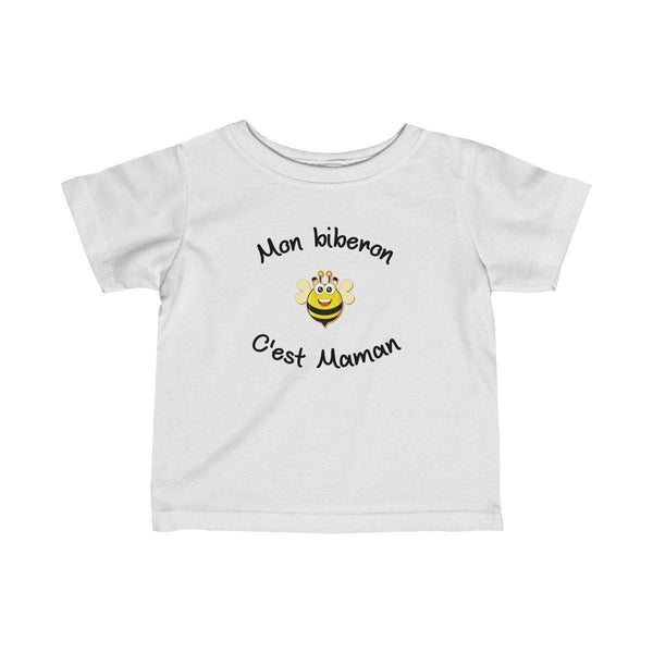T-shirt Unisexe abeille Mon biberon Cest Maman 100% coton